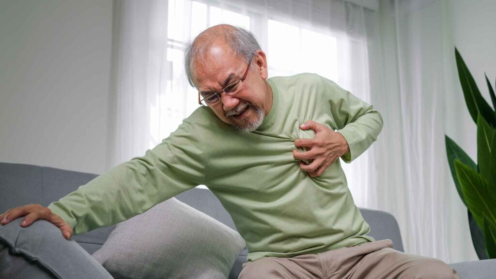 A person experiencing cardiac arrest